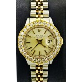 Rolex Lady-Datejust Yellow Gold bezel with Diamond Bezel 26mm Automatic Watch